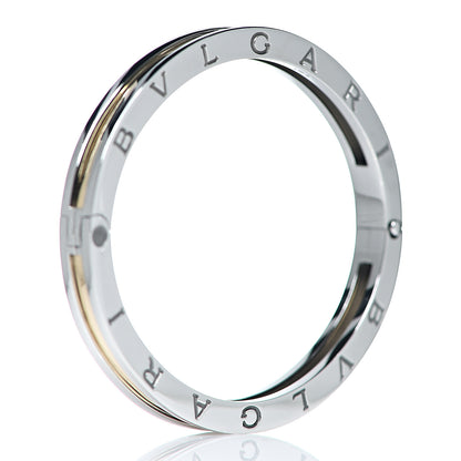 Bulgari 18K Yellow Gold Stainless Steel B.Zero1 Bangle Bracelet L 4 of 4