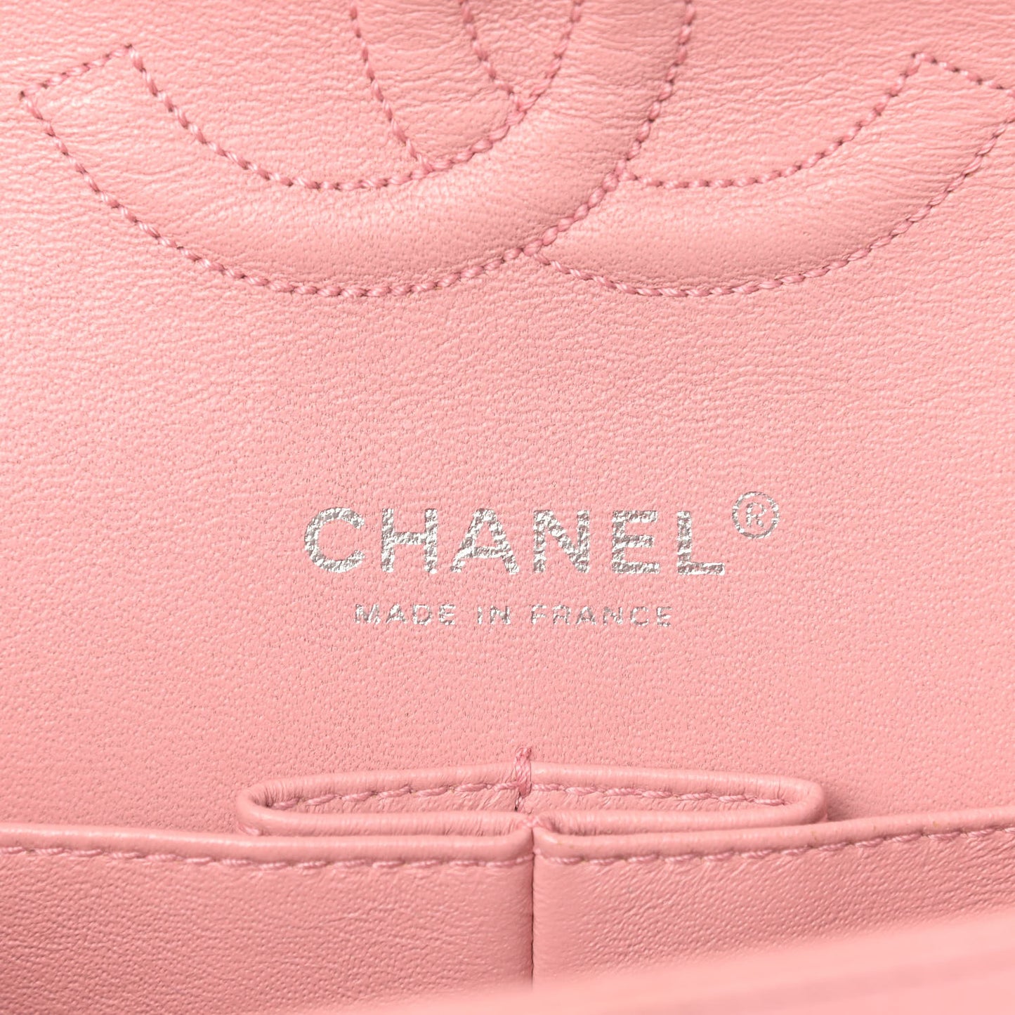 Lambskin Quilted Medium Double Flap Light Pink