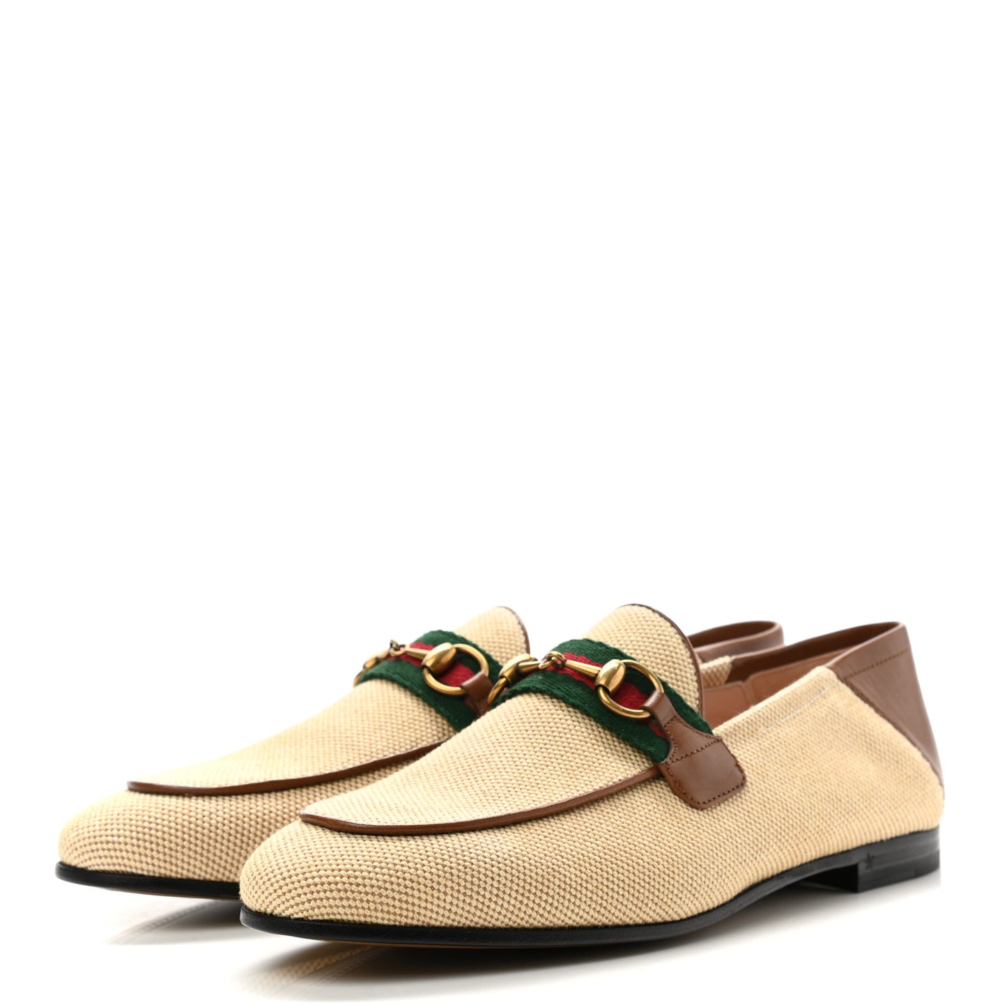 Canvas Malaga Kid Web Womens Horsebit Brixton Loafers 36.5 Sand Light Cuir