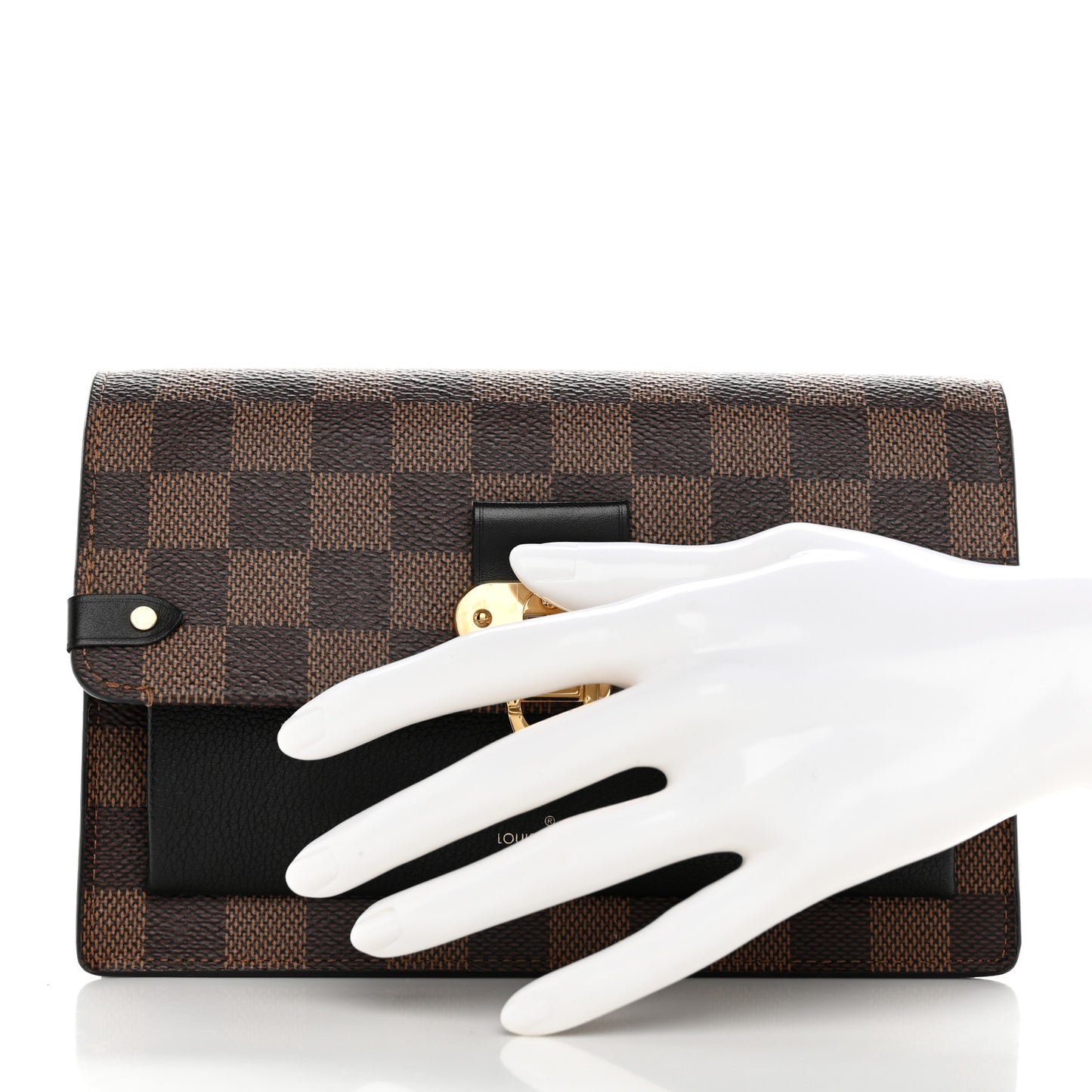 Damier Ebene Vavin Chain Wallet Black