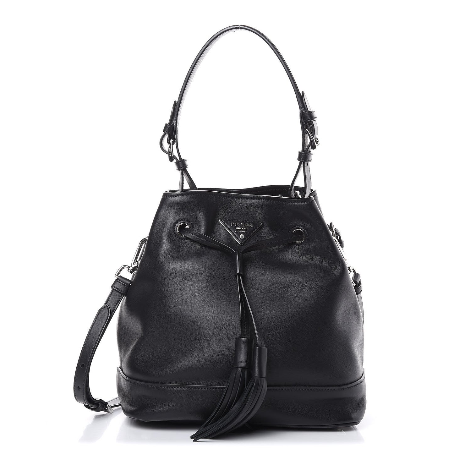 City Calf Sport Bucket Bag Black