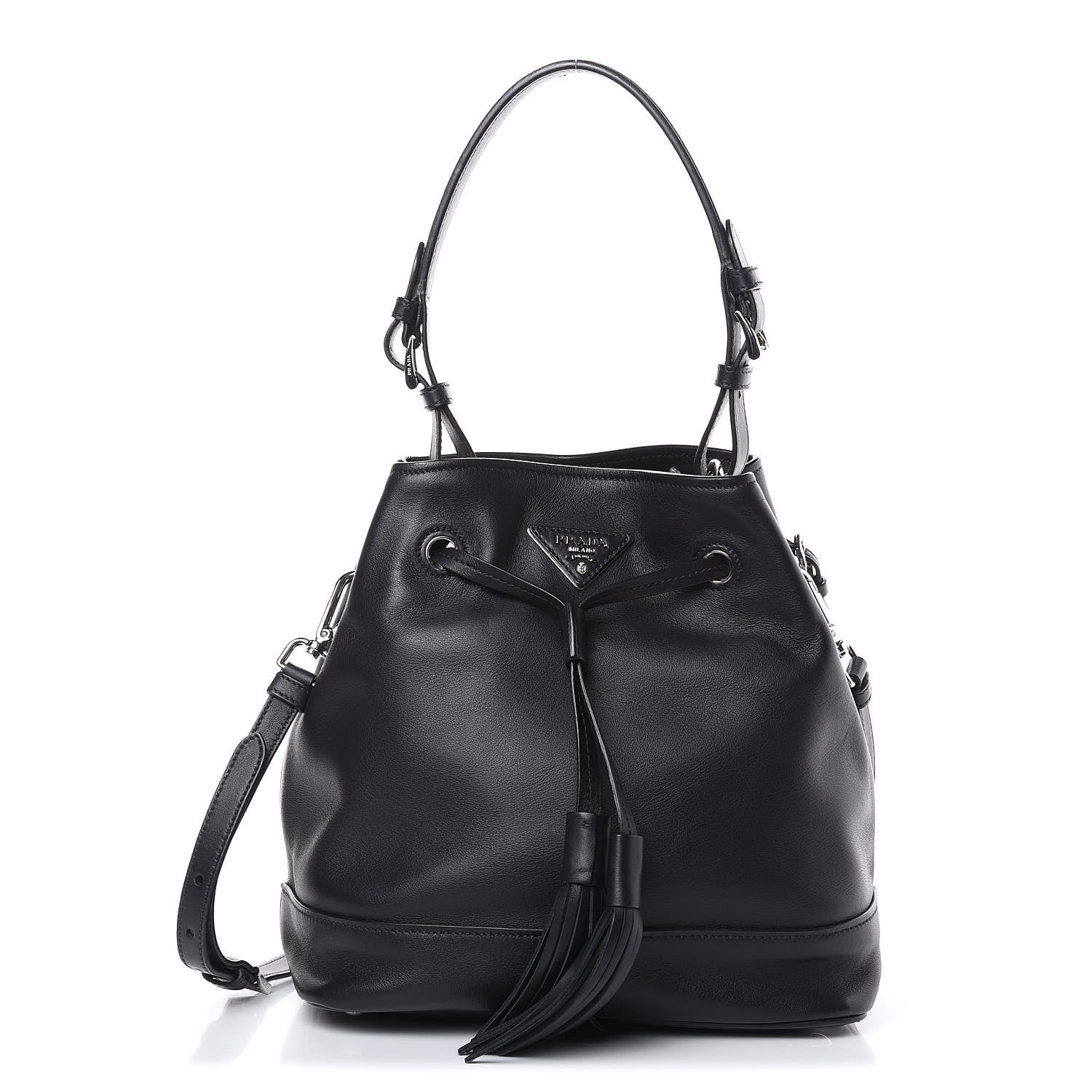 Prada City Calf Sport Bucket Bag Black 1 of 10