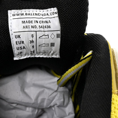 Balenciaga Mesh Nylon Womens Track Sneakers 39 Jaune Black White 8 of 8