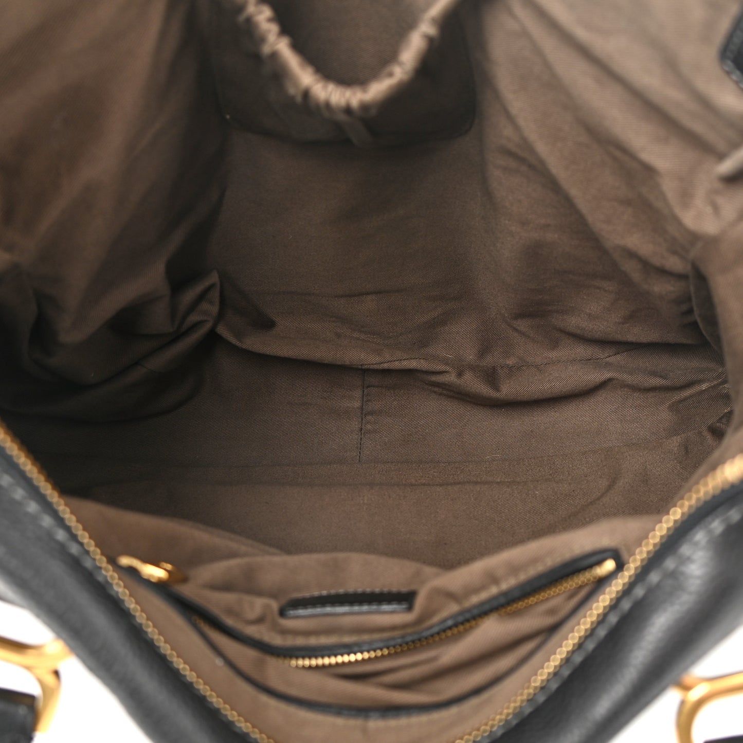 Calfskin Large Marcie Satchel Black