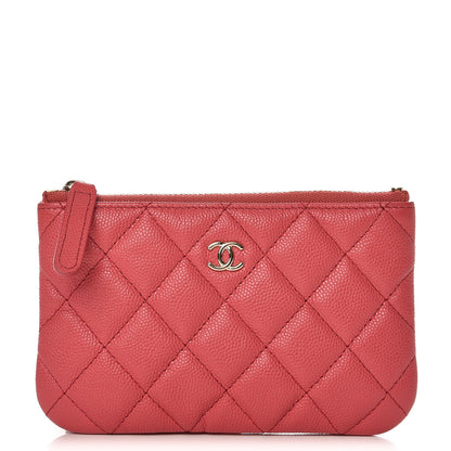 Chanel Caviar Quilted Small Cosmetic Case Dark Pink 1 of 8