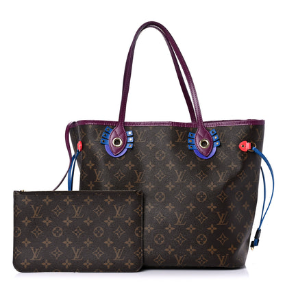 Louis Vuitton Monogram Totem Neverfull MM Magenta 1 of 16
