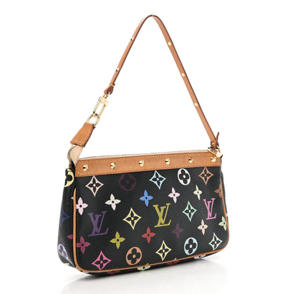 Louis Vuitton Monogram Multicolor Pochette Accessories Black 3 of 11