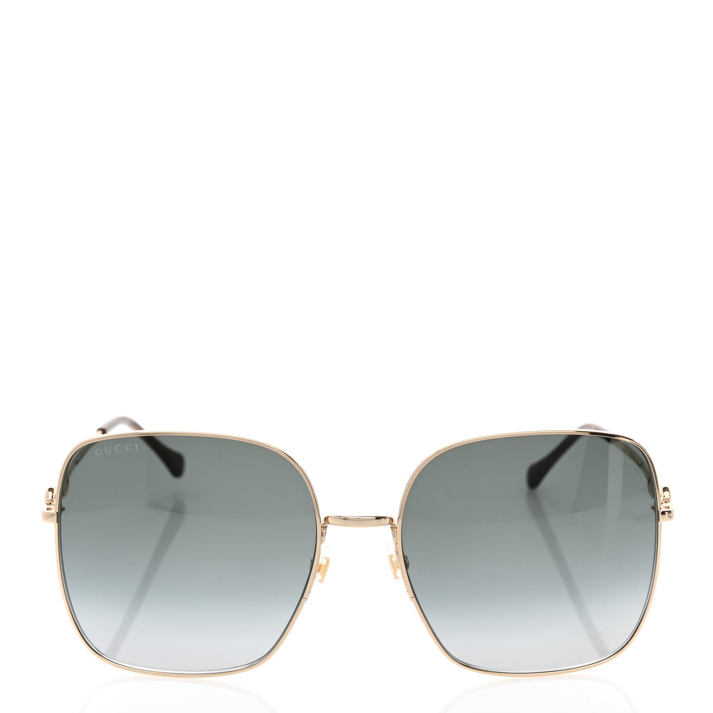 Metal Horsebit Square Frame Sunglasses GG0879S Grey