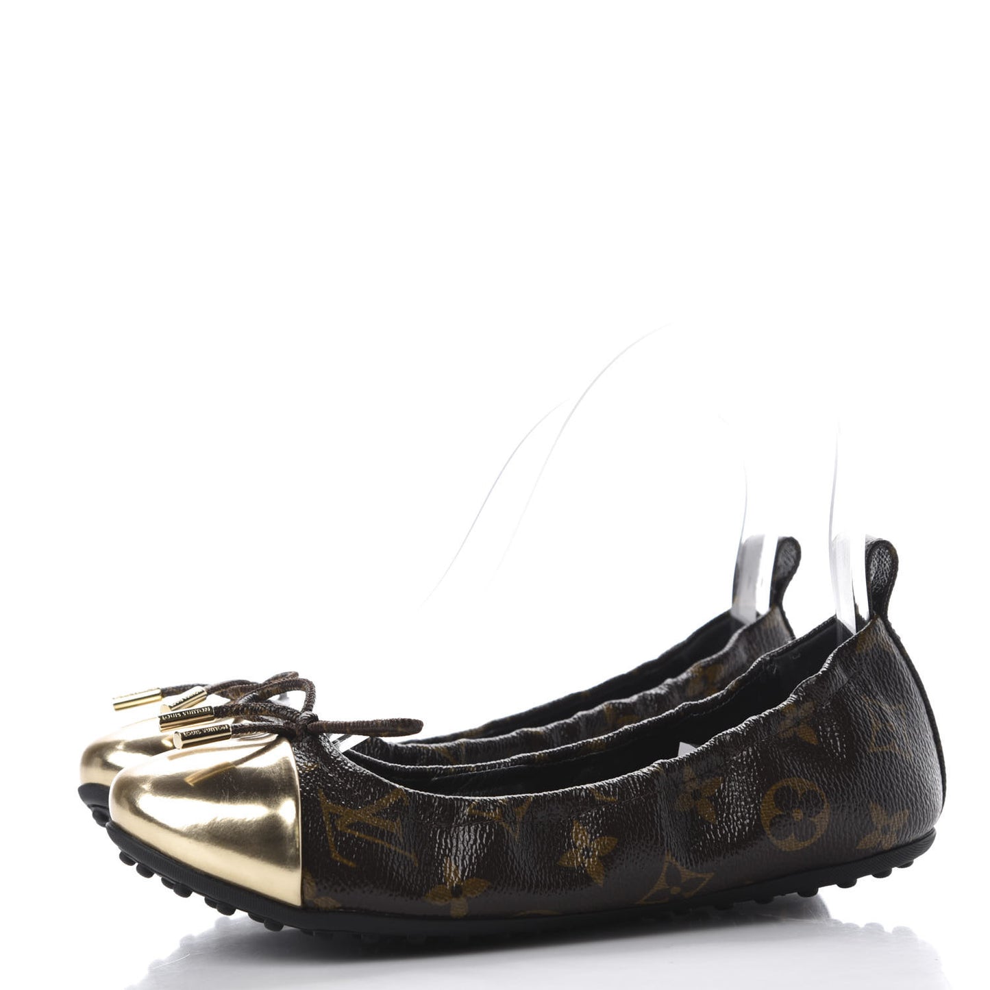 Monogram Flirty Ballet Flats 36 Gold