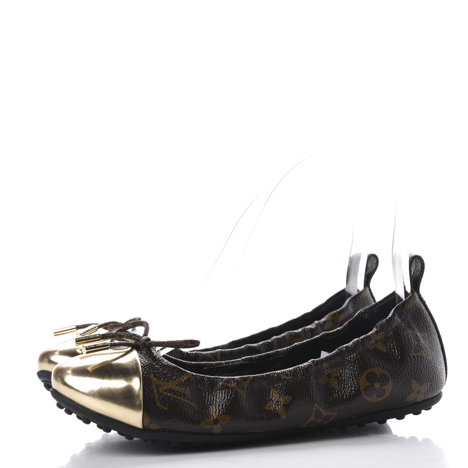 Louis Vuitton Monogram Flirty Ballet Flats 36 Gold 3 of 12