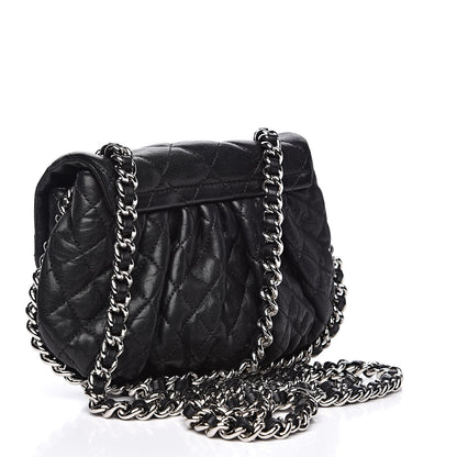 Chanel Washed Lambskin Quilted Mini Chain Around Flap Black 3 of 12