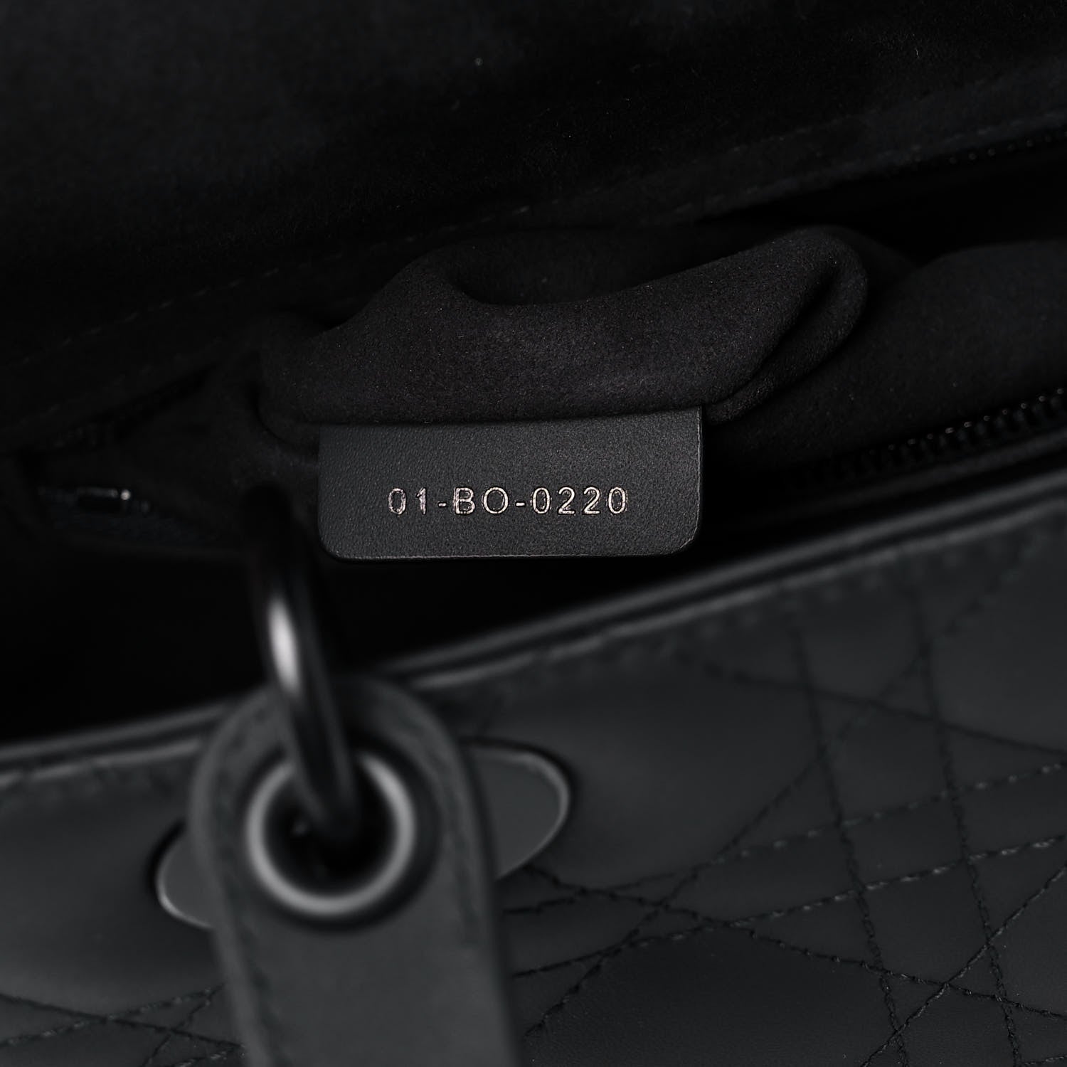 Christian Dior Ultra Matte Calfskin Cannage Medium Lady Dior Black 6 of 12