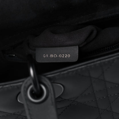 Christian Dior Ultra Matte Calfskin Cannage Medium Lady Dior Black 6 of 12