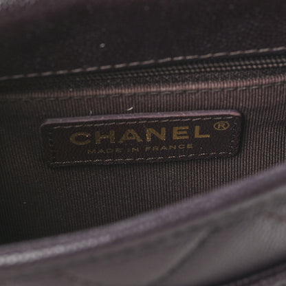Chanel Caviar School Memory Mini Top Handle Flap  Burgundy 6 of 10