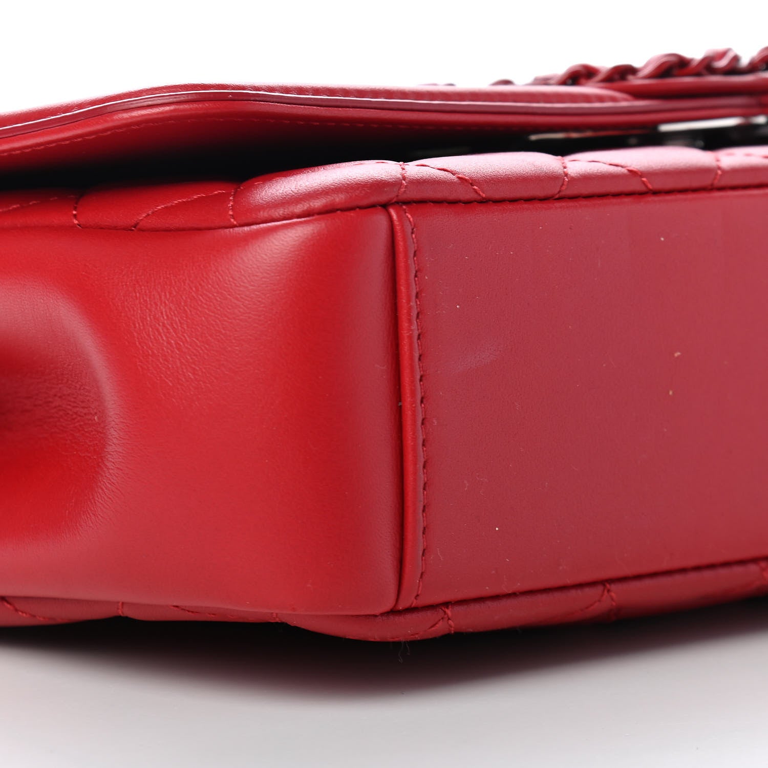 Chanel Calfskin Quilted Medium CC Filigree Flap Red 8 of 9