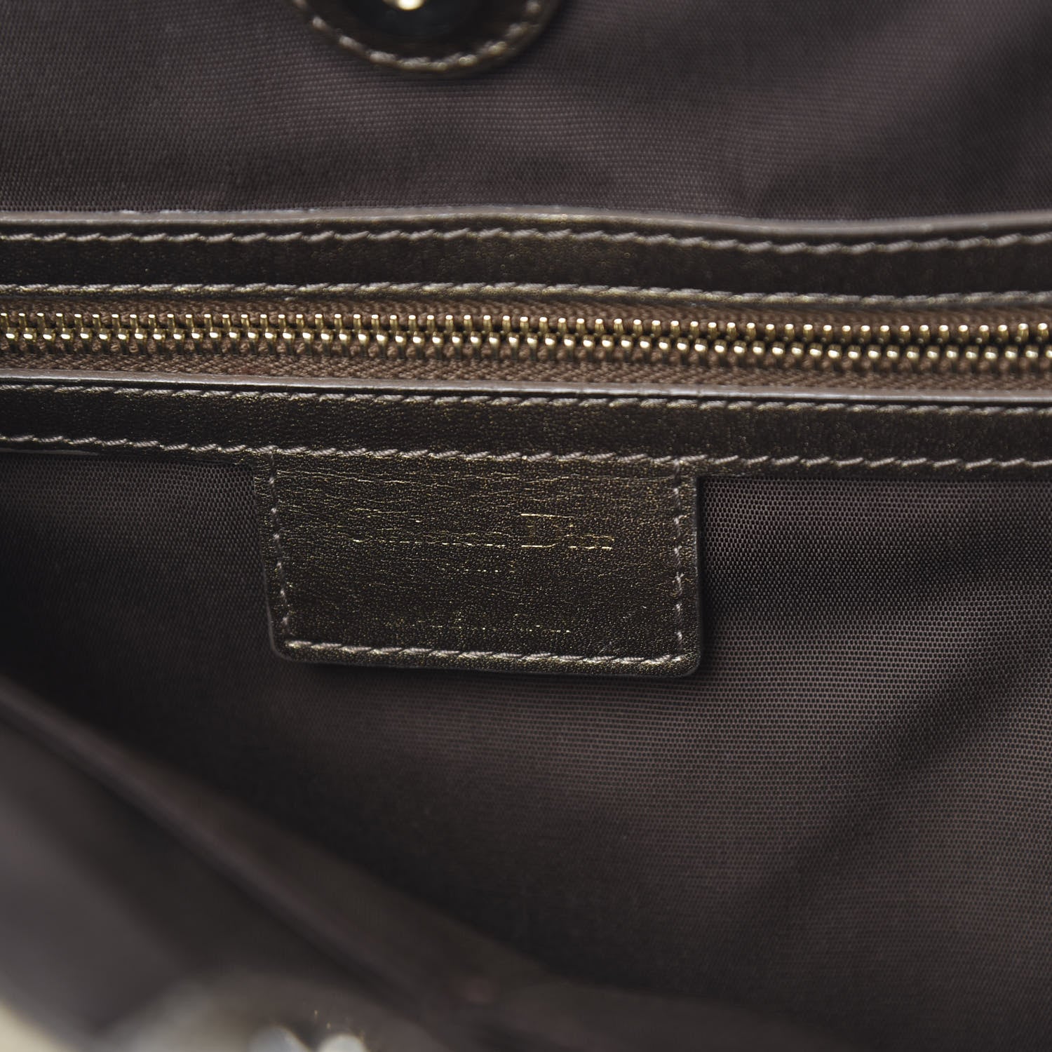 Christian Dior Coated Canvas Cannage Medium Panarea Tote Bronze 5 of 11