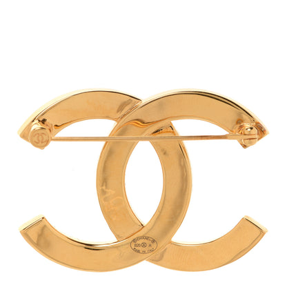 Chanel Metal Paris Button CC Large Brooch Gold 3 of 5