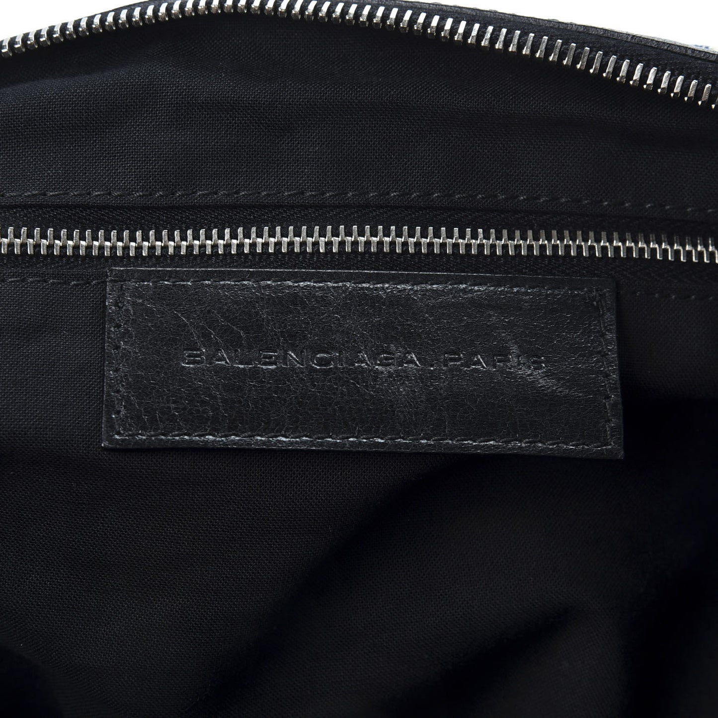Chevre Toile De Jouy Floral Classic Silver Hardware Day Hobo Black