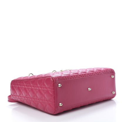 Christian Dior Lambskin Cannage Large Lady Dior Pink 4 of 14