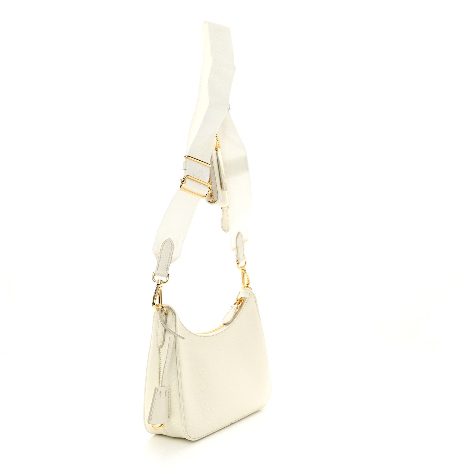 Prada Saffiano Re-Edition 2005 Shoulder Bag White 3 of 9