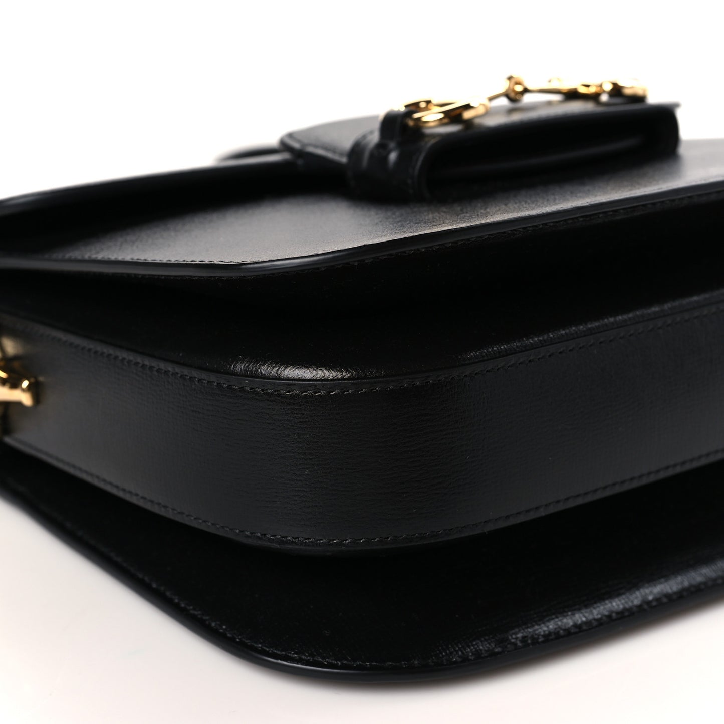 Azalea Calfskin Horsebit 1955 Shoulder Bag Black