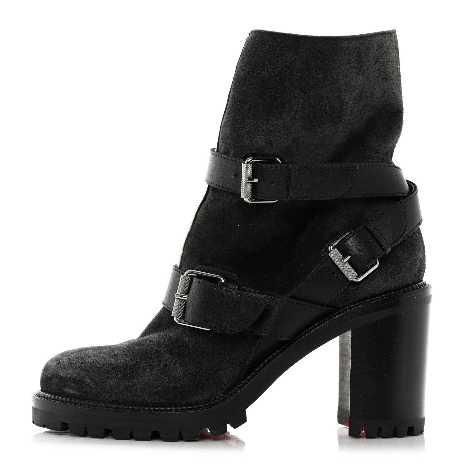 Christian Louboutin Calfskin Bouclette Viyonce 70 Boots 37.5 Black 1 of 8