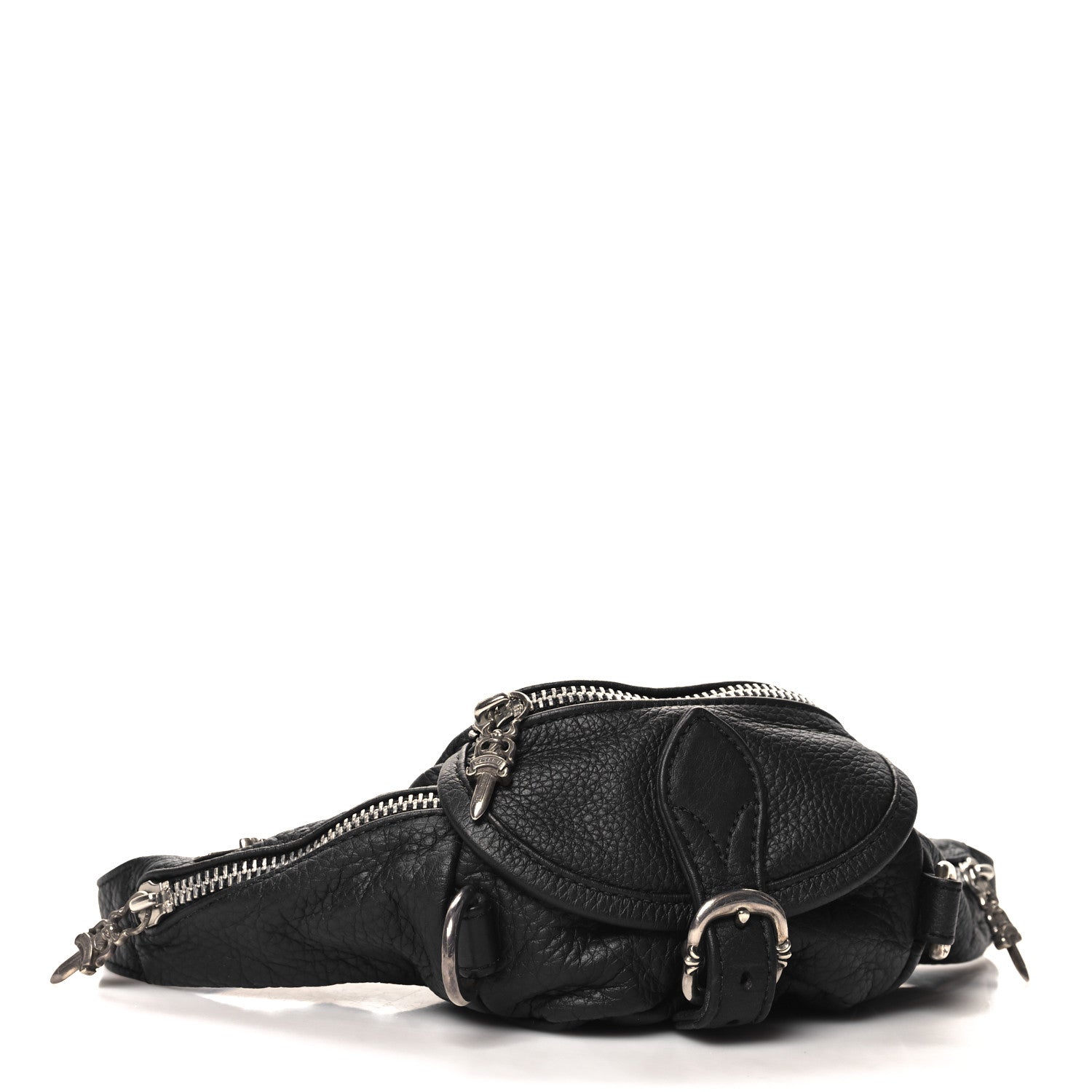 Chrome Hearts Grained Calfskin Snat Pack Gunslinger Waist Bag Black 4 of 9