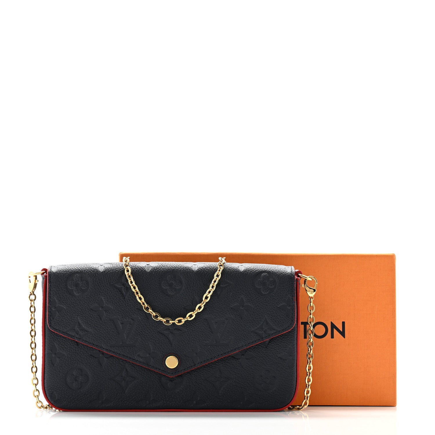 Louis Vuitton Empreinte Pochette Felicie Chain Wallet Marine Rouge 11 of 11