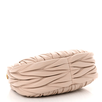 Miu Miu Nappa Matelasse Mini Wander Hobo Cipria 4 of 10