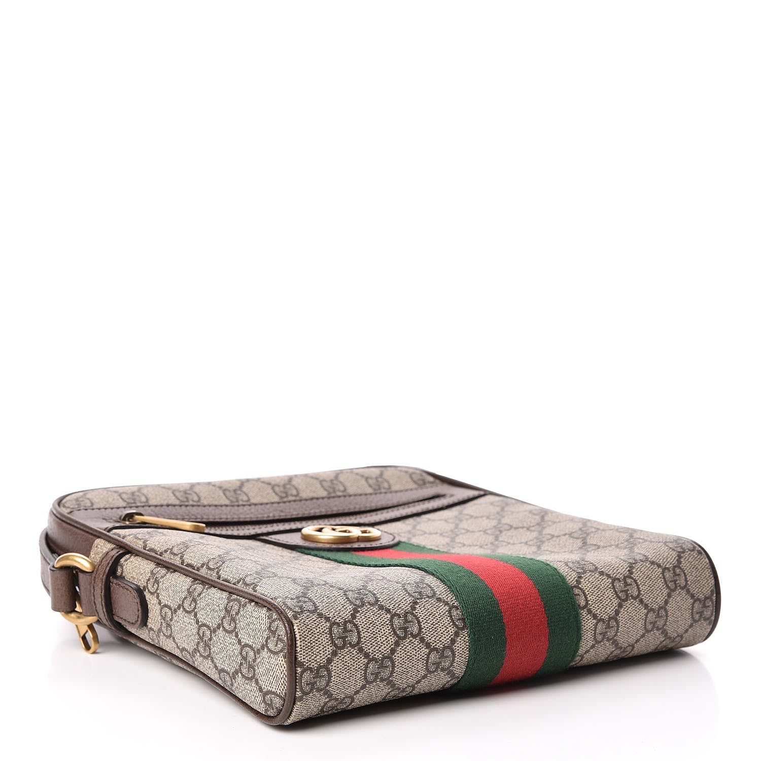Gucci GG Supreme Monogram Web Small Ophidia Messenger Bag Brown 4 of 11