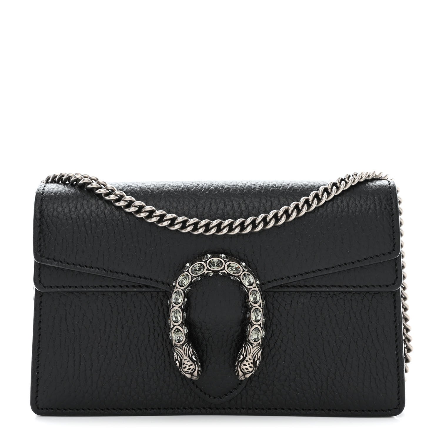 Gucci Calfskin Super Mini Dionysus Shoulder Bag Black 1 of 11