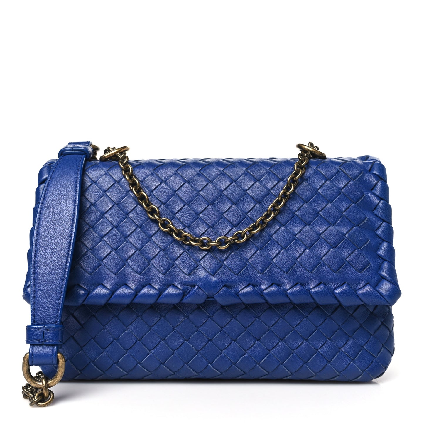 Nappa Intrecciato Baby Olimpia Shoulder Bag Atlantic