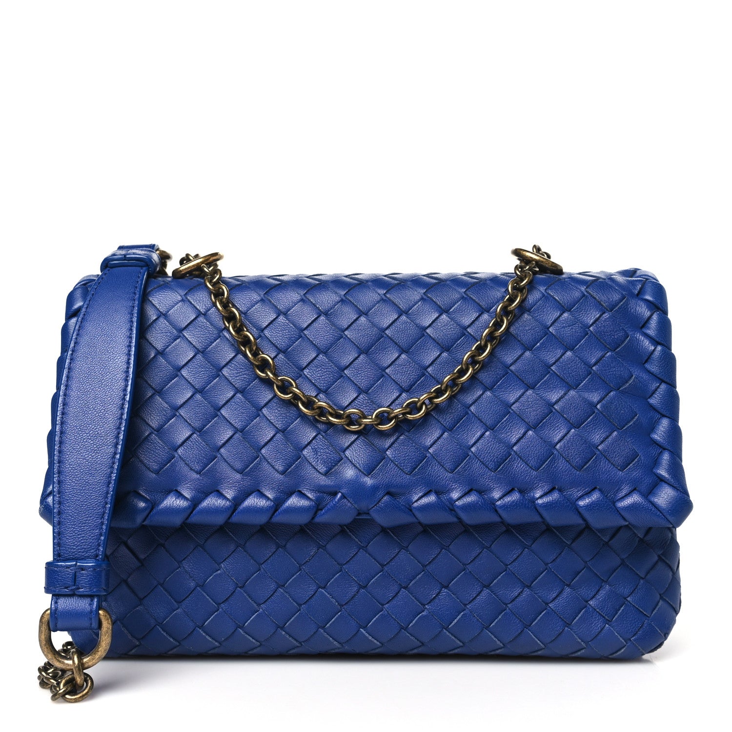 Bottega Veneta Nappa Intrecciato Baby Olimpia Shoulder Bag Atlantic 1 of 10