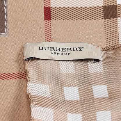 Burberry Silk Haymarket Check Scarf Beige 4 of 5