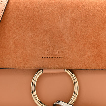 Chloe Suede Calfskin Small Faye Shoulder Bag Marrone 8 of 9