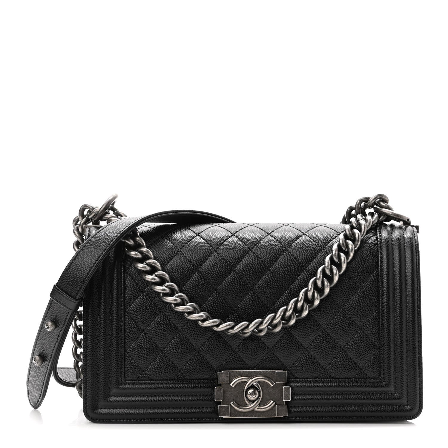 Chanel Caviar Quilted Medium Boy Flap Black 1 of 10