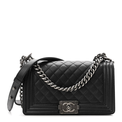 Chanel Caviar Quilted Medium Boy Flap Black 1 of 10