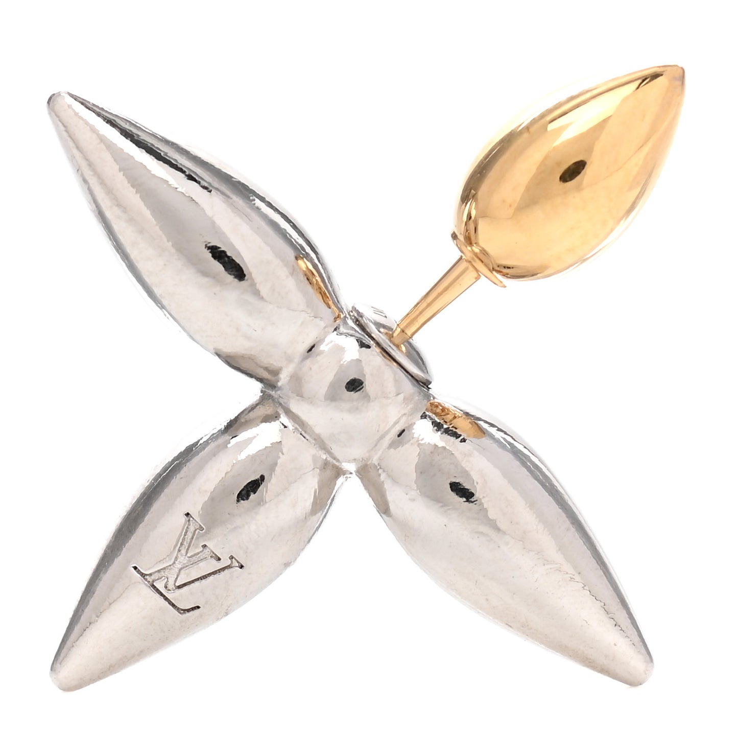 Metal Louisette Earrings Silver Gold