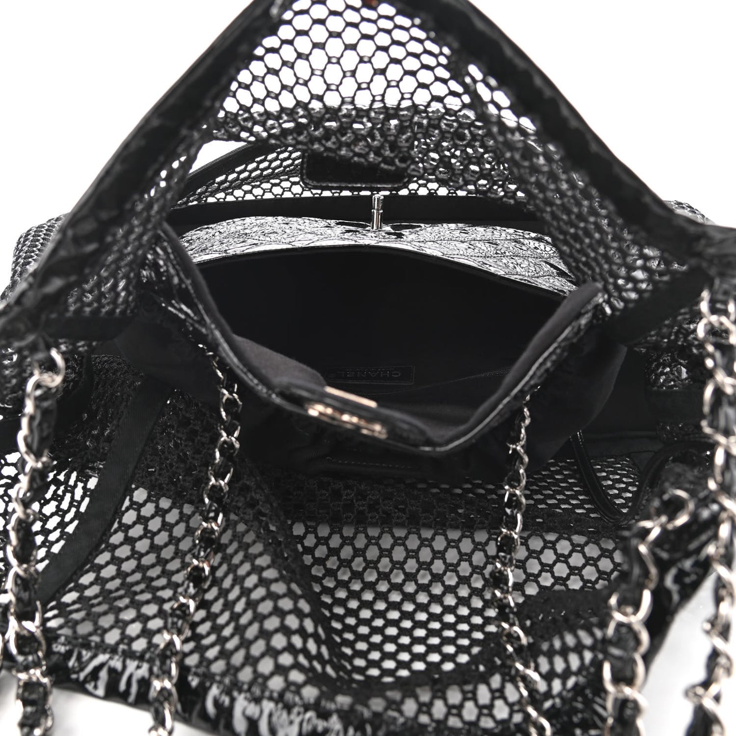 Patent Net Large La Madrague Tote Black
