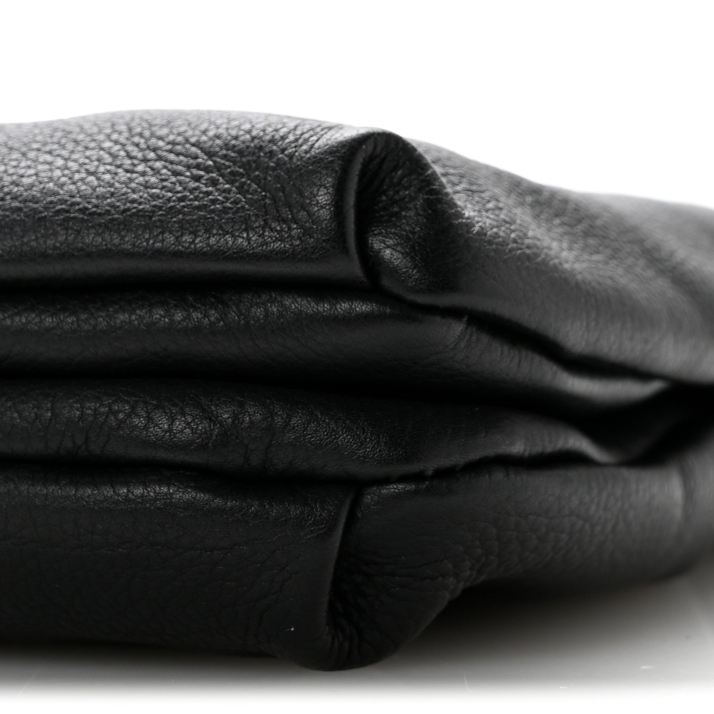 Grained Calfskin Bourse Clutch  Black