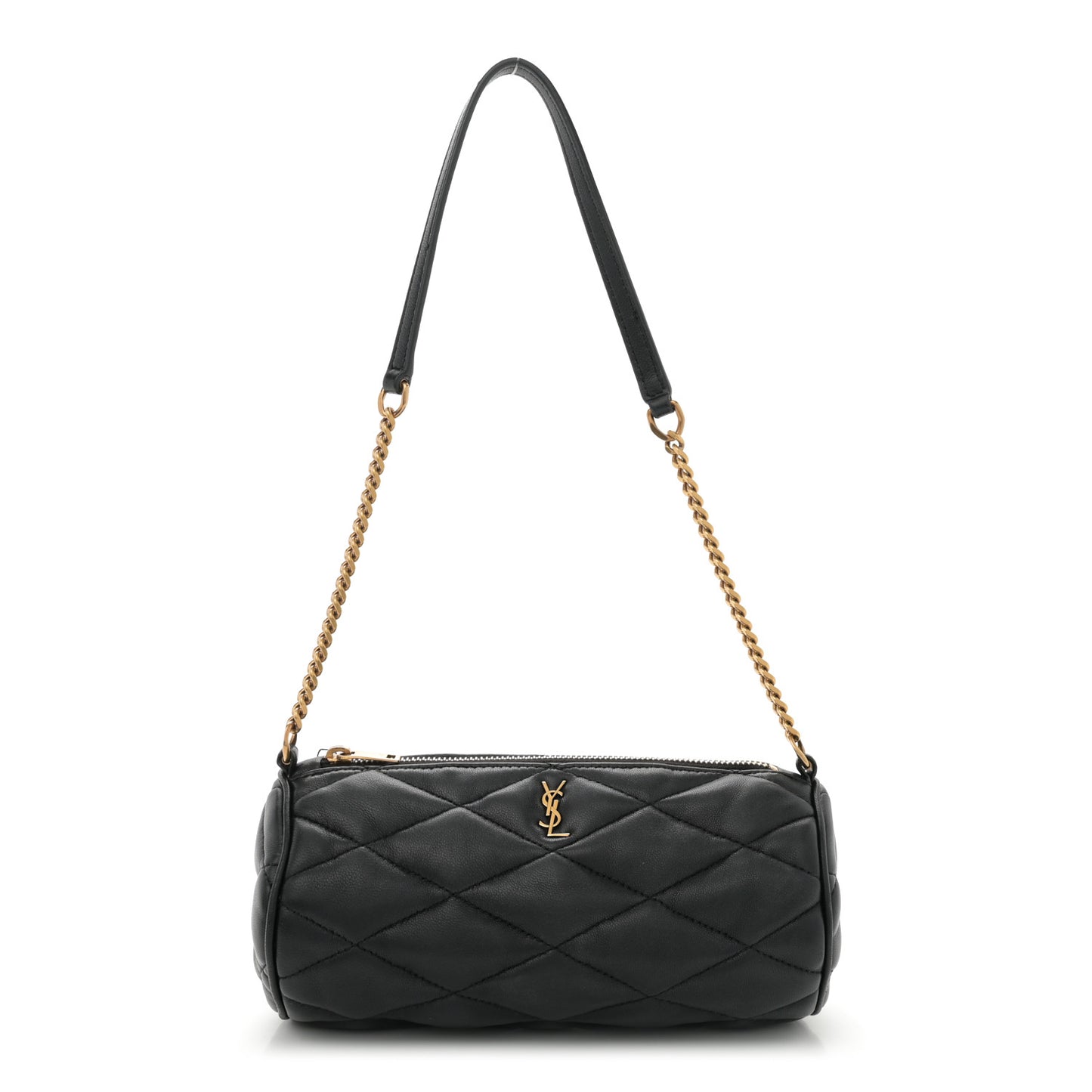 Lambskin Monogram Mini Sade Tube Bag Black