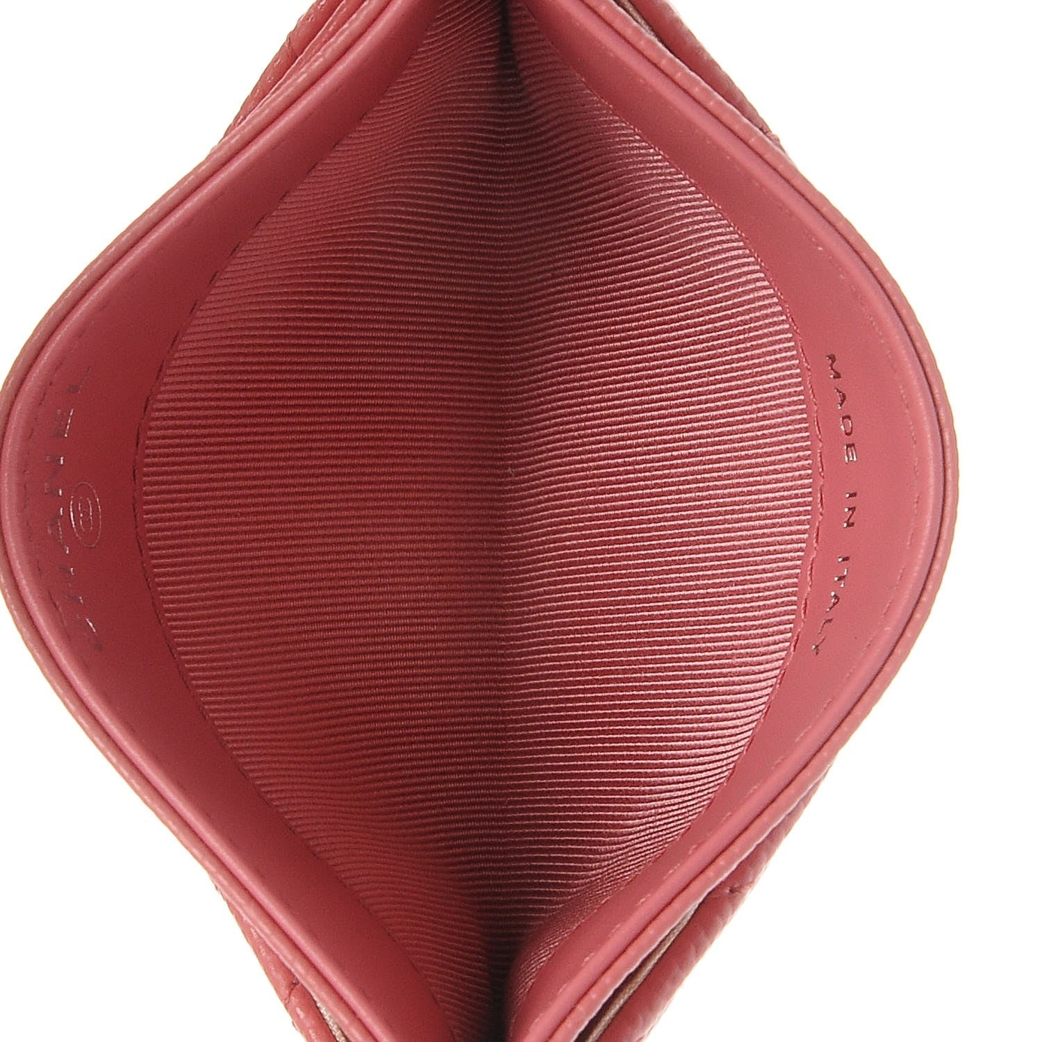Chanel Caviar Chevron Quilted Card Holder Pink 5 of 9