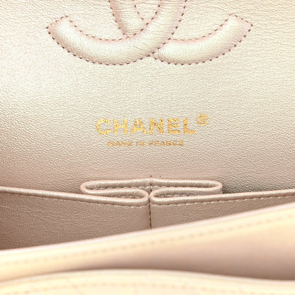 Chanel Iridescent Lambskin Quilted Medium Double Flap Ivory 5 of 12