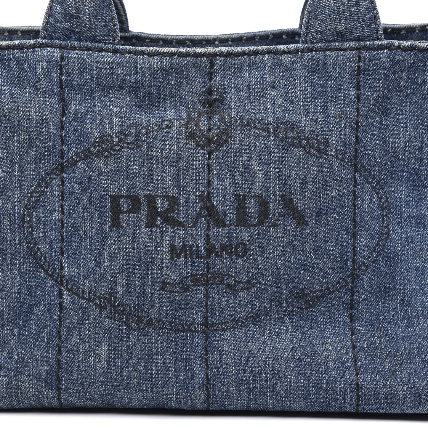 Denim Logo Tote Avio