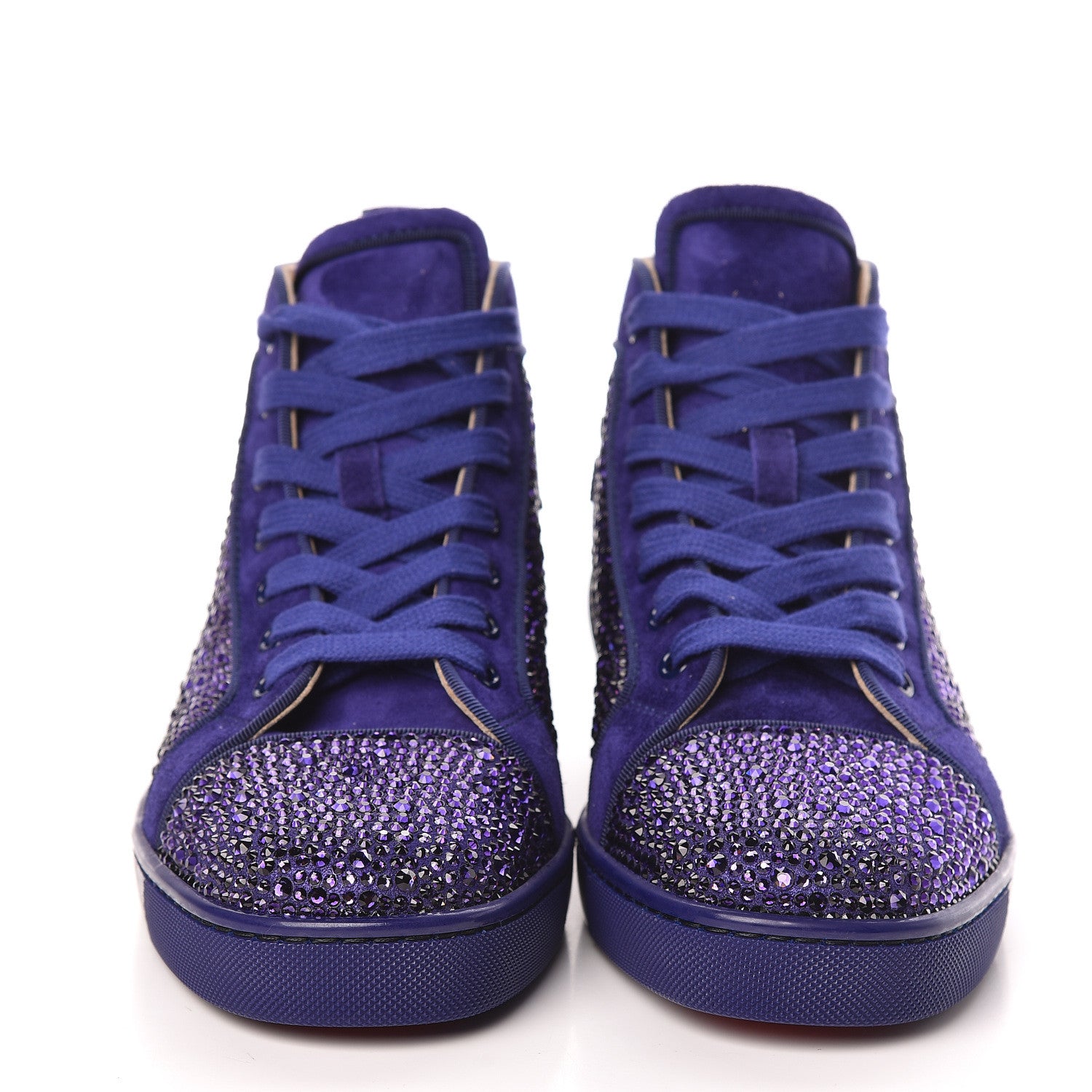 Christian Louboutin Veau Velours Strass Louis Flat Sneakers 39 Version Encre 2 of 10