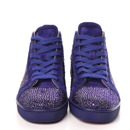 Christian Louboutin Veau Velours Strass Louis Flat Sneakers 39 Version Encre 2 of 10