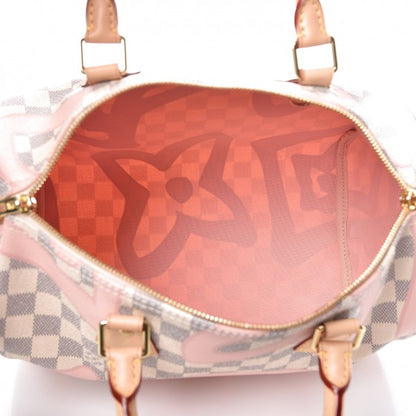 Louis Vuitton Damier Azur Tahitienne Speedy Bandouliere 30 Rose Ballerine 6 of 11
