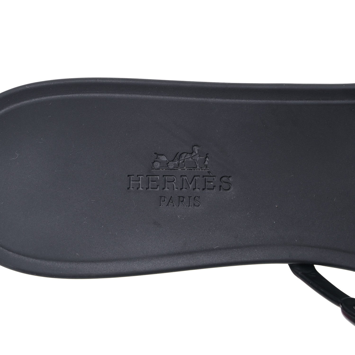 Hermes Rubber Chaine d'Ancre Rivage Sandals 39 Black 8 of 9
