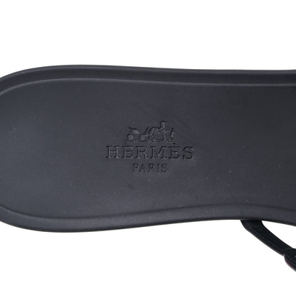 Hermes Rubber Chaine d'Ancre Rivage Sandals 39 Black 8 of 9