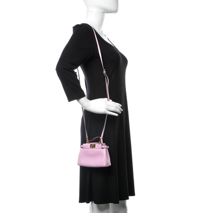 Fendi Shiny Nappa Micro Peekaboo Iconic Satchel Lavanda 2 of 9
